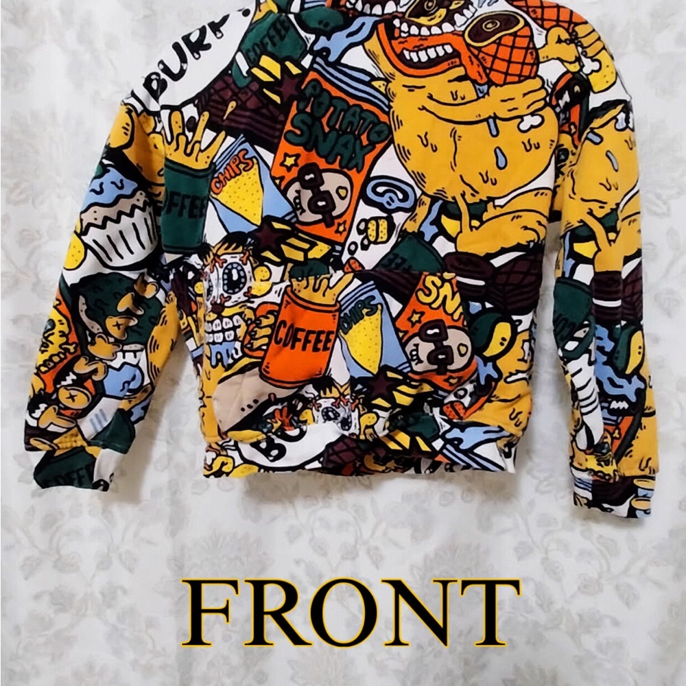 H&M Multicolor Graphic Sweatshirt - Comic, Garfield and snack motifs